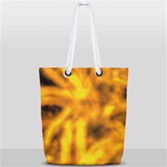 Golden Abstract Stars Full Print Rope Handle Tote (small) by DimitriosArt