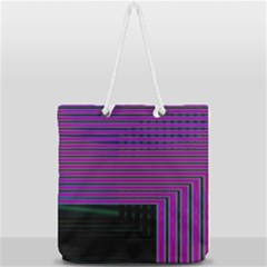 Gradient Full Print Rope Handle Tote (large) by Sparkle