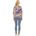Orange  Waves Abstract Series No1 Lightweight Drawstring Hooded Top View4