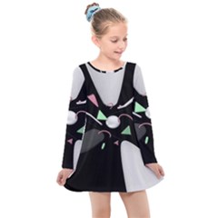 Digital Illusion Kids  Long Sleeve Dress by Sparkle