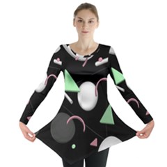 Digital Illusion Long Sleeve Tunic  by Sparkle