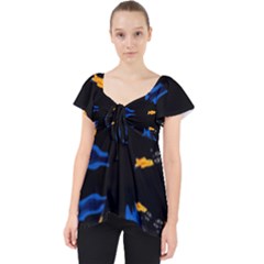 Digital Illusion Lace Front Dolly Top by Sparkle