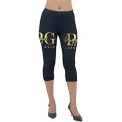 Plugged Into Gold Lightweight Velour Capri Leggings  by pluggedintogold