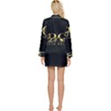 Plugged into gold Long Sleeve Satin Robe View2