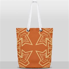 Abstract Pattern Geometric Backgrounds   Full Print Rope Handle Tote (small) by Eskimos