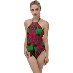 Abstract Pattern Geometric Backgrounds   Go With The Flow One Piece Swimsuit by Eskimos