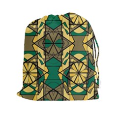 Abstract Pattern Geometric Backgrounds   Drawstring Pouch (2xl) by Eskimos