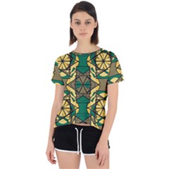 Abstract Pattern Geometric Backgrounds   Open Back Sport Tee by Eskimos
