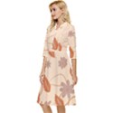Folk flowers print Floral pattern Ethnic art Classy Knee Length Dress View3
