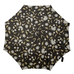 Folk Flowers Print Floral Pattern Ethnic Art Hook Handle Umbrellas (small) by Eskimos
