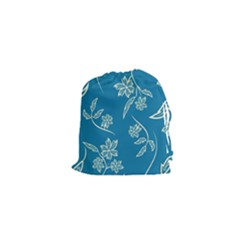 Folk Flowers Print Floral Pattern Ethnic Art Drawstring Pouch (xs) by Eskimos