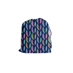 Colorful Feathers Drawstring Pouch (small) by SychEva