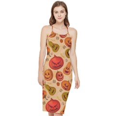 Pumpkin Muzzles Bodycon Cross Back Summer Dress by SychEva