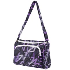 3d Lovely Geo Lines Vi Front Pocket Crossbody Bag by Uniqued