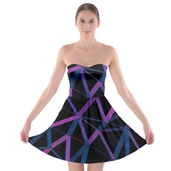 3d Lovely Geo Lines  V Strapless Bra Top Dress by Uniqued