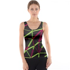 3d Lovely Geo Lines X Tank Top by Uniqued