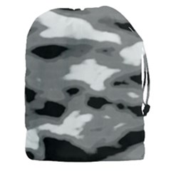Black Waves Abstract Series No 1 Drawstring Pouch (3xl) by DimitriosArt