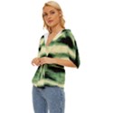 Green  Waves Abstract Series No14 Lightweight Drawstring Hooded Top View2