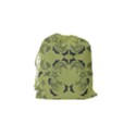 Floral folk damask pattern Fantasy flowers  Drawstring Pouch (Small) View2
