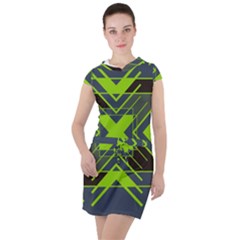 Abstract Geometric Design    Drawstring Hooded Dress by Eskimos