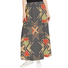 Abstract Geometric Design    Maxi Chiffon Skirt by Eskimos