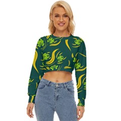 Folk Flowers Print Floral Pattern Ethnic Art Lightweight Long Sleeve Sweatshirt by Eskimos