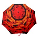 Red  Waves Abstract Series No16 Folding Umbrellas View1