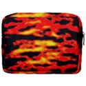 Red  Waves Abstract Series No17 Make Up Pouch (Large) View2