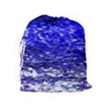 Blue Waves Flow Series 1 Drawstring Pouch (XL) View2