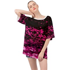 Rose Waves Flow Series 1 Oversized Chiffon Top by DimitriosArt