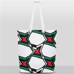 Abstract Pattern Geometric Backgrounds   Full Print Rope Handle Tote (small) by Eskimos