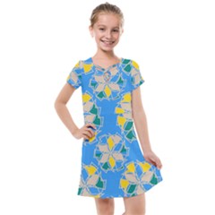 Abstract Pattern Geometric Backgrounds   Kids  Cross Web Dress by Eskimos