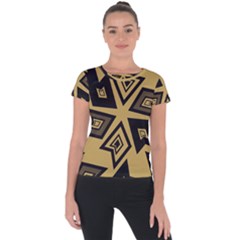 Abstract Pattern Geometric Backgrounds   Short Sleeve Sports Top  by Eskimos