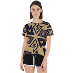 Abstract Pattern Geometric Backgrounds   Open Back Sport Tee by Eskimos