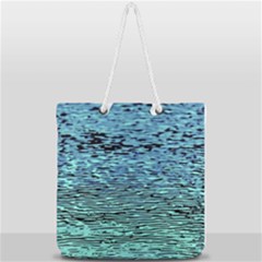 Blue Waves Flow Series 3 Full Print Rope Handle Tote (large) by DimitriosArt