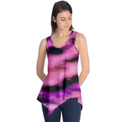 Pink  Waves Flow Series 2 Sleeveless Tunic by DimitriosArt