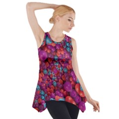 Colorful Spheres Motif Print Design Pattern Side Drop Tank Tunic by dflcprintsclothing