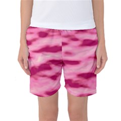 Pink  Waves Flow Series 4 Women s Basketball Shorts by DimitriosArt