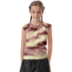 Pink  Waves Flow Series 8 Kids  Raglan Cap Sleeve Tee by DimitriosArt