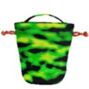 Green Waves Flow Series 3 Drawstring Bucket Bag View2