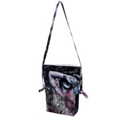 Watercolor Girl Folding Shoulder Bag by MRNStudios