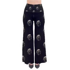 Creepy Head Sculpture With Respirator Motif Pattern So Vintage Palazzo Pants by dflcprintsclothing