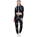 Creepy Head Sculpture With Respirator Motif Pattern Cropped Zip Up Lounge Set View1