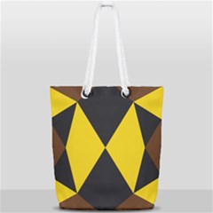 Abstract Pattern Geometric Backgrounds   Full Print Rope Handle Tote (small) by Eskimos