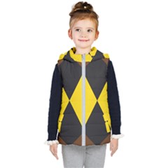 Abstract Pattern Geometric Backgrounds   Kids  Hooded Puffer Vest by Eskimos