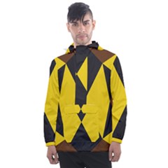 Abstract Pattern Geometric Backgrounds   Men s Front Pocket Pullover Windbreaker by Eskimos