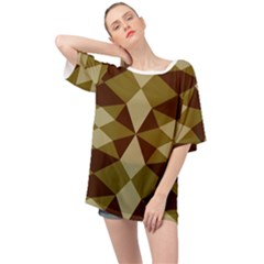 Abstract Pattern Geometric Backgrounds   Oversized Chiffon Top by Eskimos