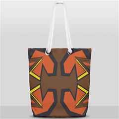 Abstract Pattern Geometric Backgrounds   Full Print Rope Handle Tote (small) by Eskimos