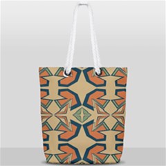 Abstract Pattern Geometric Backgrounds   Full Print Rope Handle Tote (small) by Eskimos