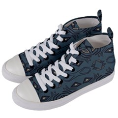 Abstract Pattern Geometric Backgrounds   Women s Mid-top Canvas Sneakers by Eskimos